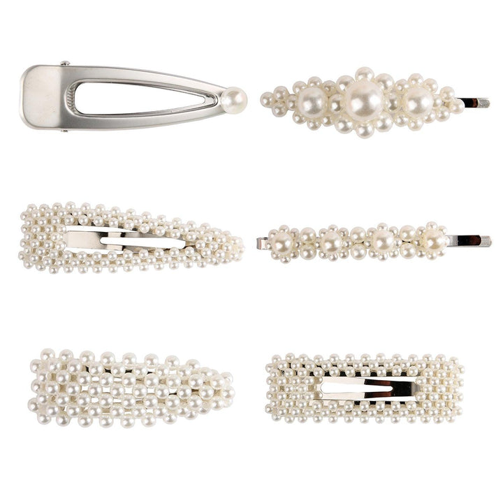 Mackenzie Pearl-Embellished Hair Pin Clip Set - Hot fashionista