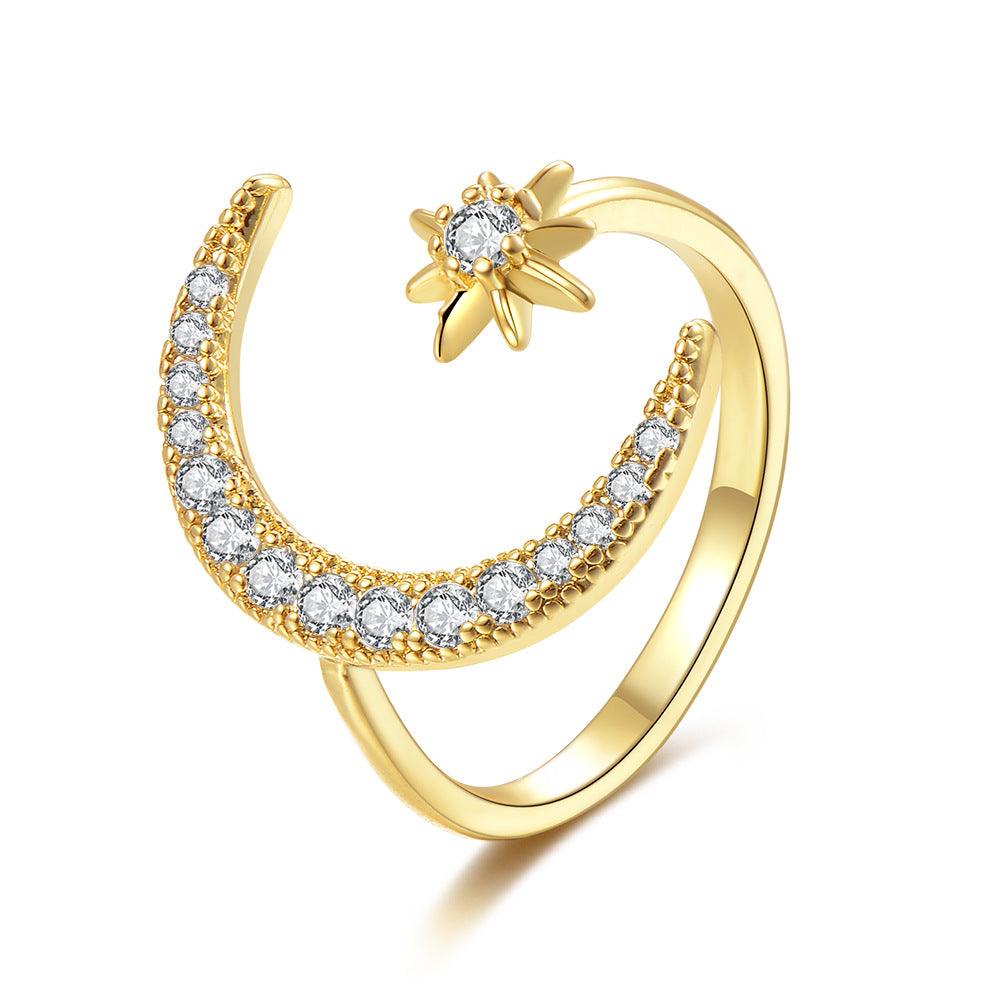 Bague Joss Moon Star Micro Zircon 