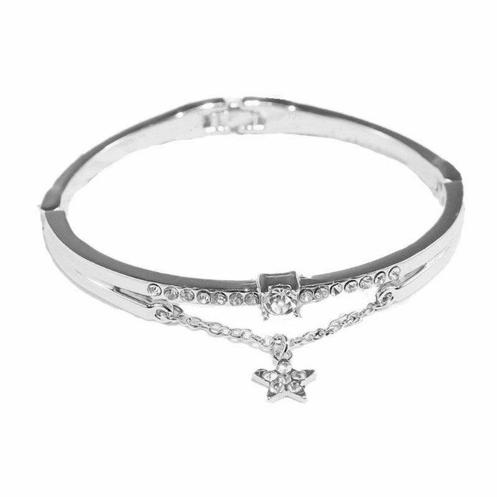 Stephanie Embellished Crystal Bangle - Hot fashionista