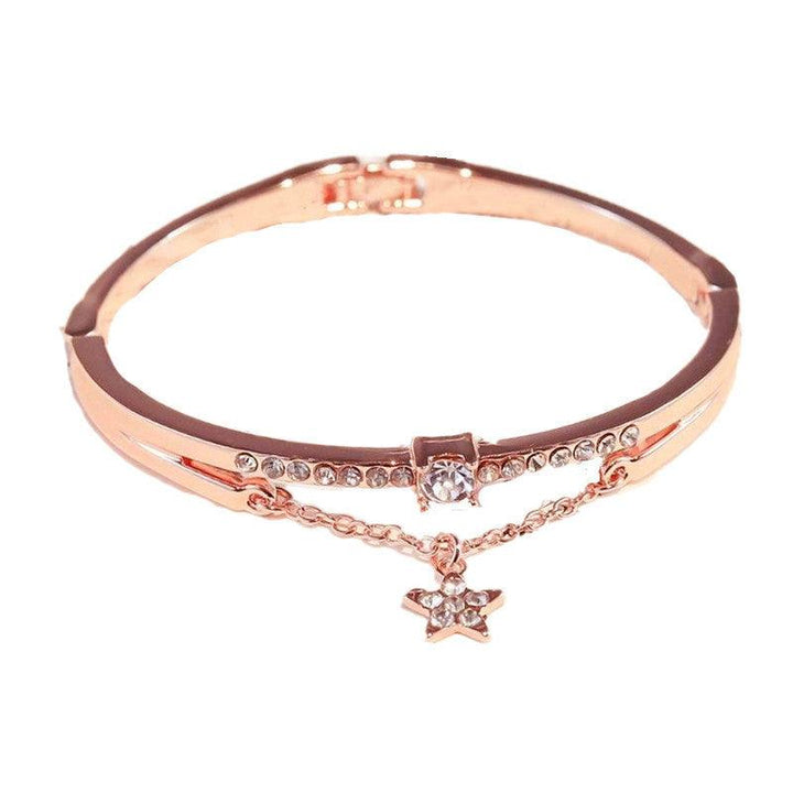 Stephanie Embellished Crystal Bangle - Hot fashionista