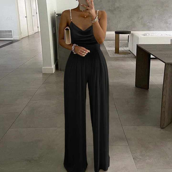 Diane Solid Sleeveless Loose Jumpsuit - Hot fashionista