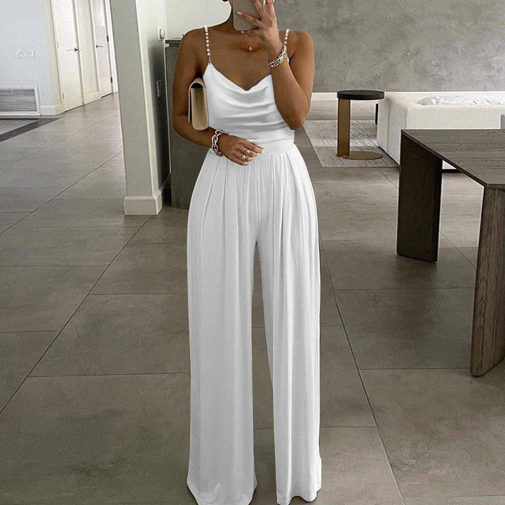 Diane Solid Sleeveless Loose Jumpsuit - Hot fashionista