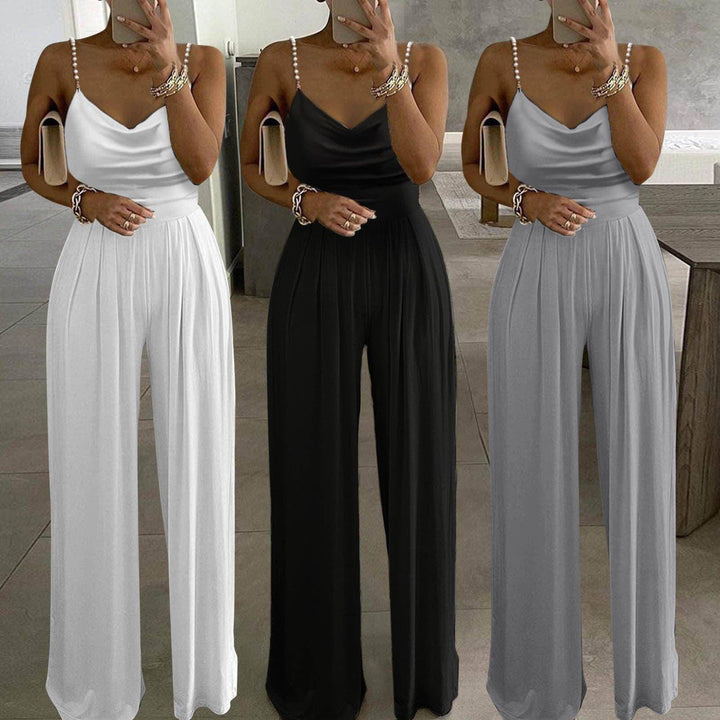 Diane Solid Sleeveless Loose Jumpsuit - Hot fashionista