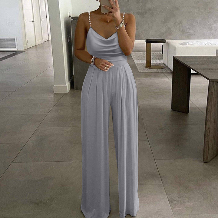 Diane Solid Sleeveless Loose Jumpsuit - Hot fashionista