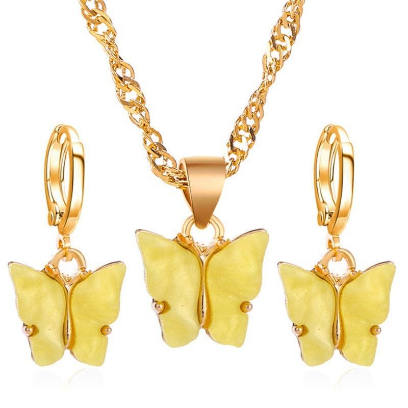 Boucles d'oreilles et collier Suz Butterfly