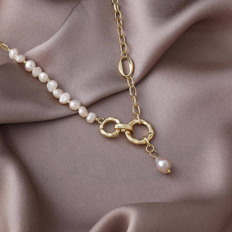 Mandi Oval Link Pearl Chain - Hot fashionista