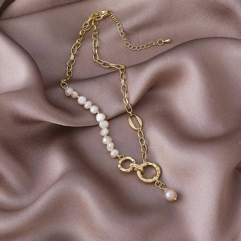 Mandi Oval Link Pearl Chain - Hot fashionista