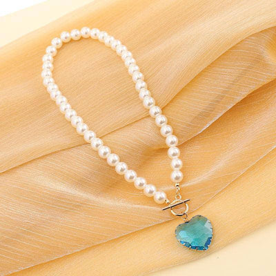 Arabella Heart Pendant Pearl Necklace