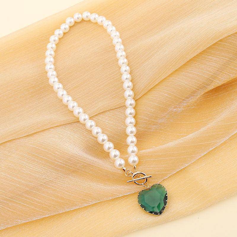 Arabella Heart Pendant Pearl Necklace