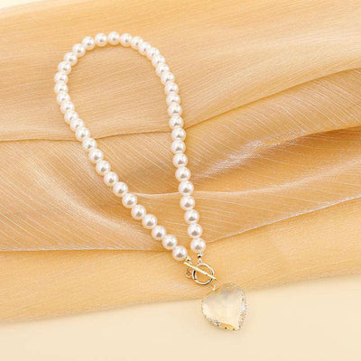 Arabella Heart Pendant Pearl Necklace