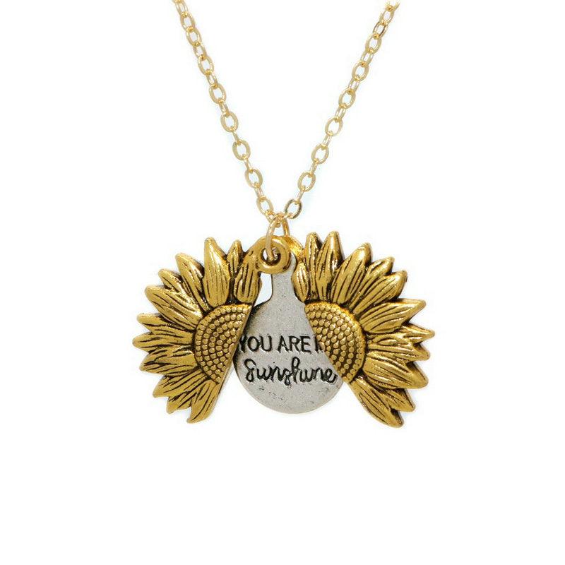 Debbi Sunflower Locket Necklace