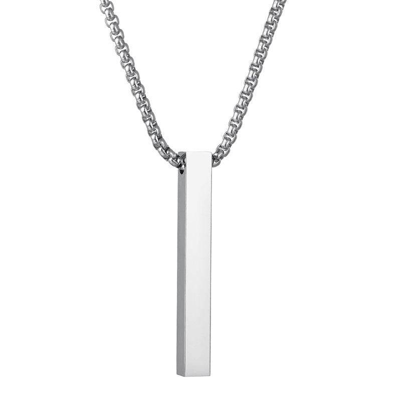 Glenna Bar Pendant Box Chain Necklace