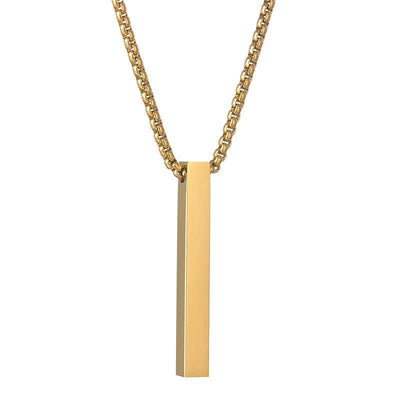 Glenna Bar Pendant Box Chain Necklace