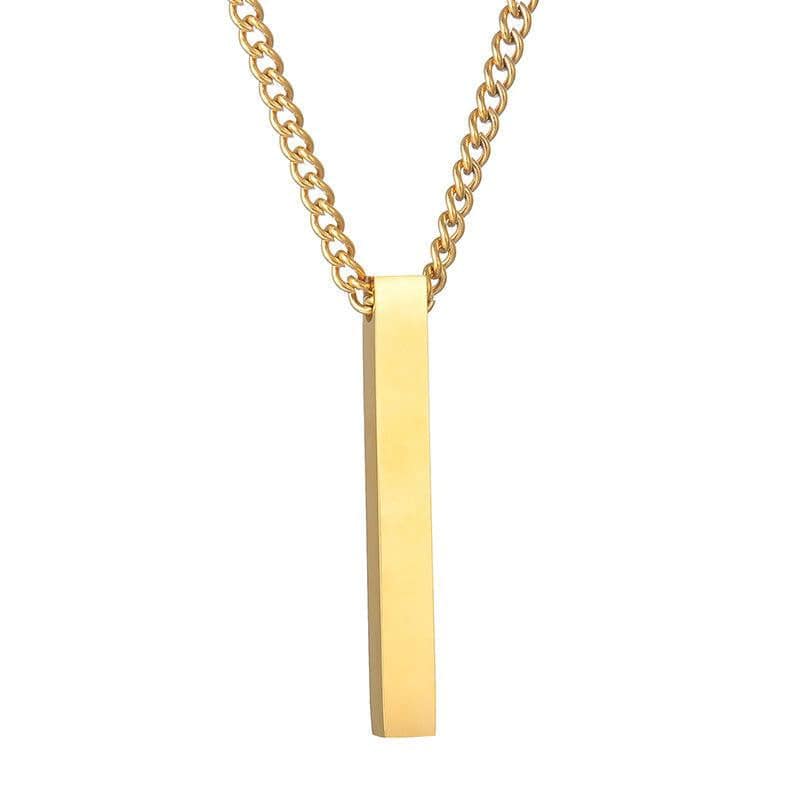 Glenna Bar Pendant Box Chain Necklace