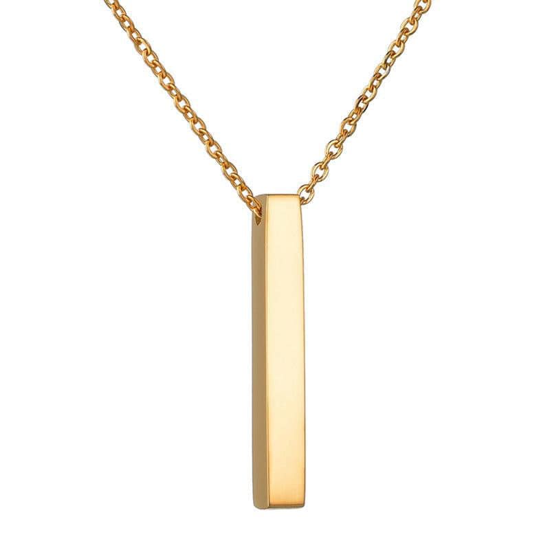 Glenna Bar Pendant Box Chain Necklace