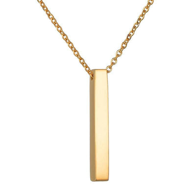 Glenna Bar Pendant Box Chain Necklace