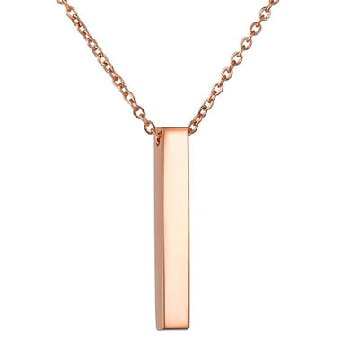 Glenna Bar Pendant Box Chain Necklace