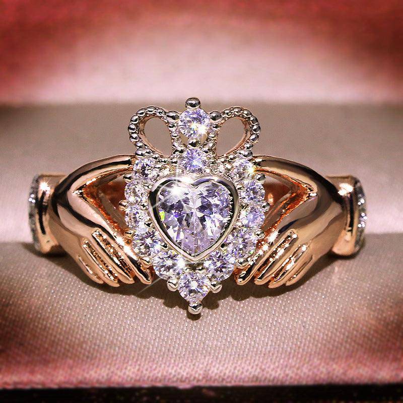 Tianna Zirconia Crowned Heart Ring