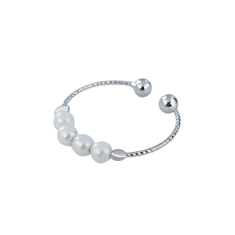 Rilla Sterling Pearl Adjustable Ring - Hot fashionista