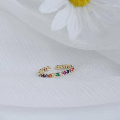 Esther Multi Colored Crystal Ring