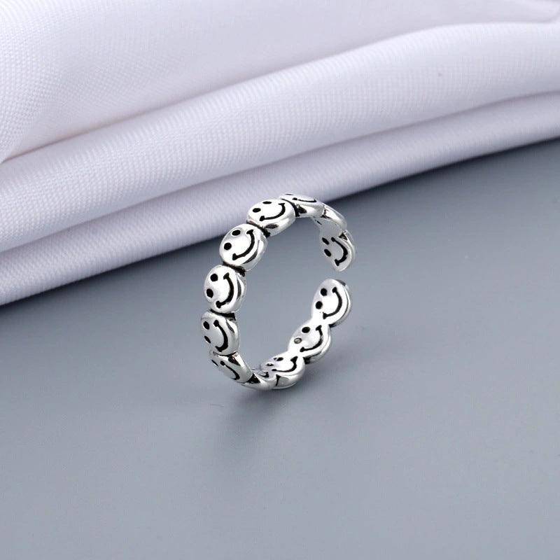 Misti Silver Smiley Ring - Hot fashionista