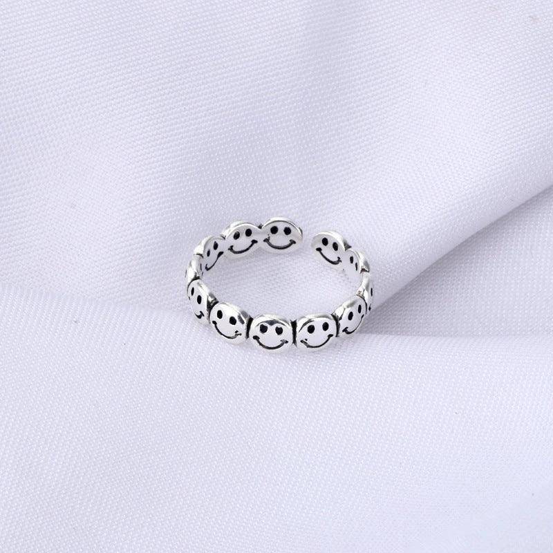 Misti Silver Smiley Ring - Hot fashionista