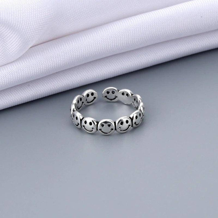 Misti Silver Smiley Ring - Hot fashionista