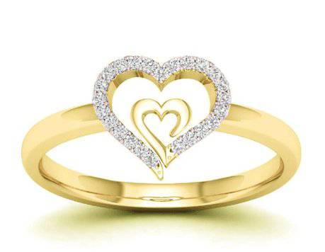 Cherish Crystal Heart Engagement Ring