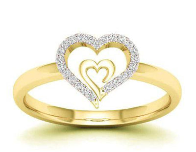 Cherish Crystal Heart Engagement Ring