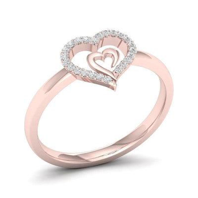 Anillo de compromiso con corazón de cristal Cherish 