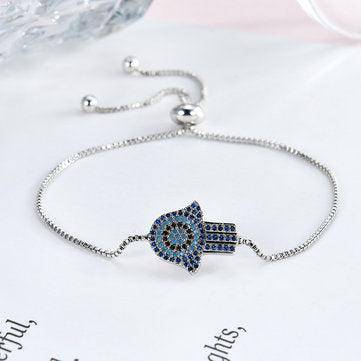 Pulsera ajustable con dijes de circonita Lillian