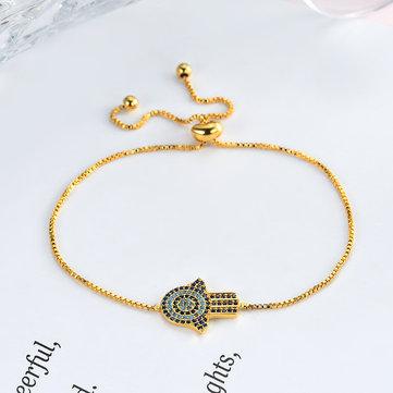 Pulsera ajustable con dijes de circonita Lillian