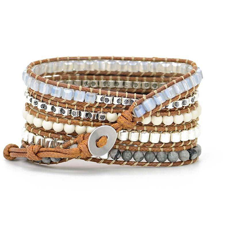 Mabella Bohemian Bracelet tissé et ensemble de montre