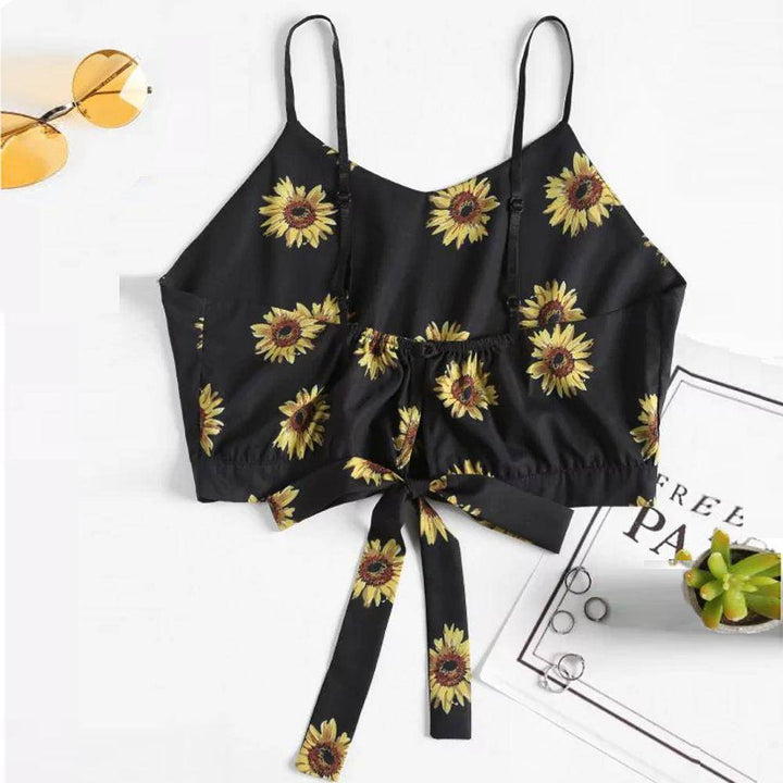 Elena Sunflower Print Cami Top - Hot fashionista