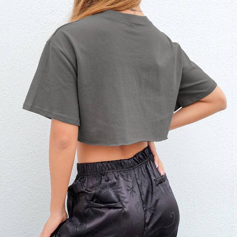 Maeve Solid Short Sleeves Crop Top