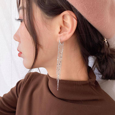 Cassidy Tassel Huggie Earrings