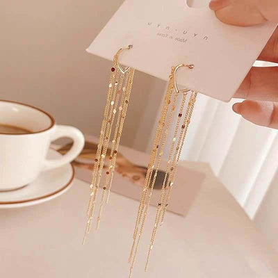 Cassidy Tassel Huggie Earrings