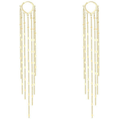 Cassidy Tassel Huggie Earrings