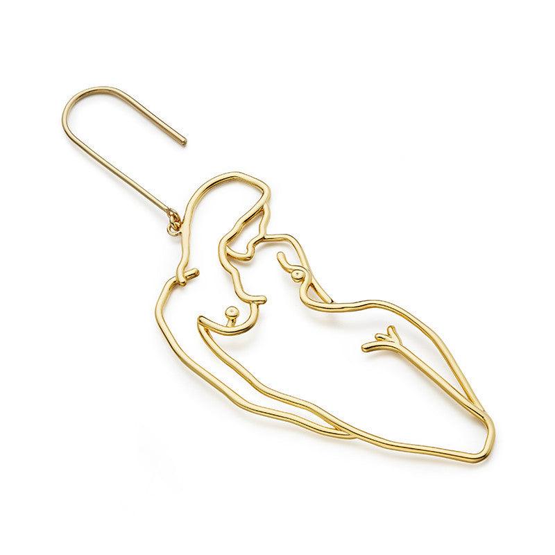 Kallie Abstract Lady Hoop Earrings