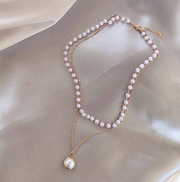 Lexa Chain Beaded Pearl Necklace