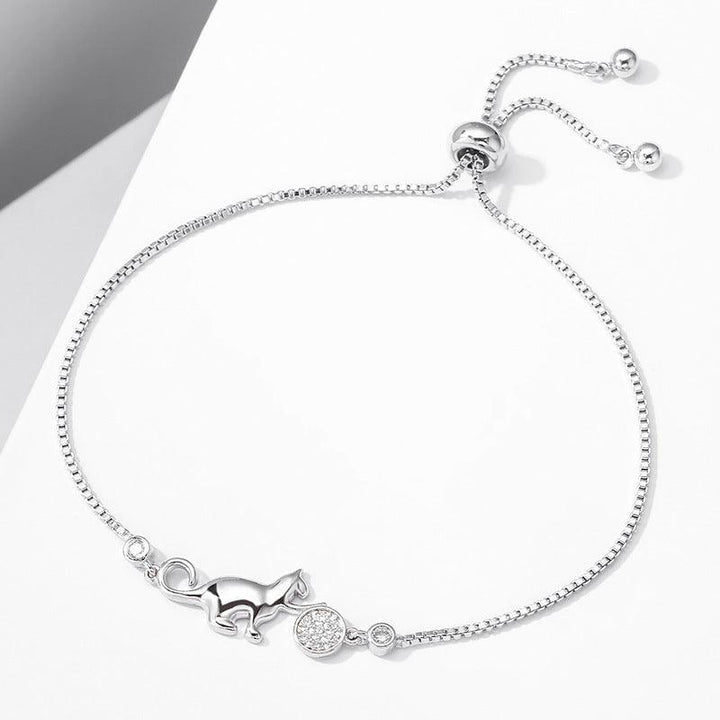 Philipa Silver Plated Cat and Ball Charm Bracelet - Hot fashionista