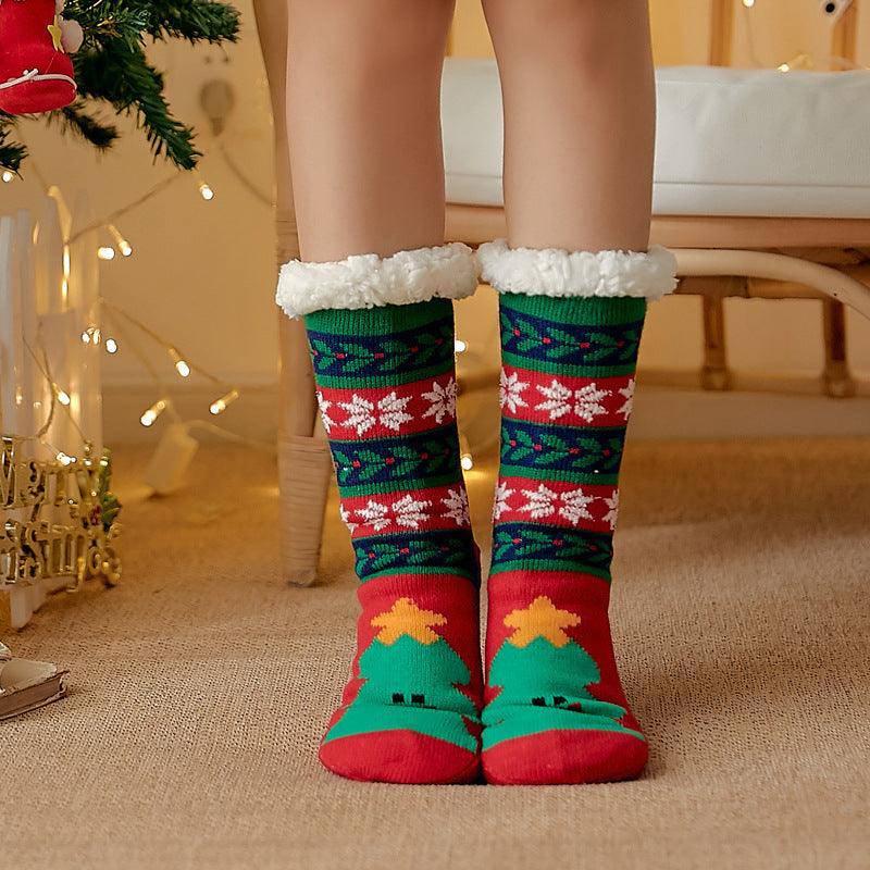 Chaussettes de Noël en coton corbeau 