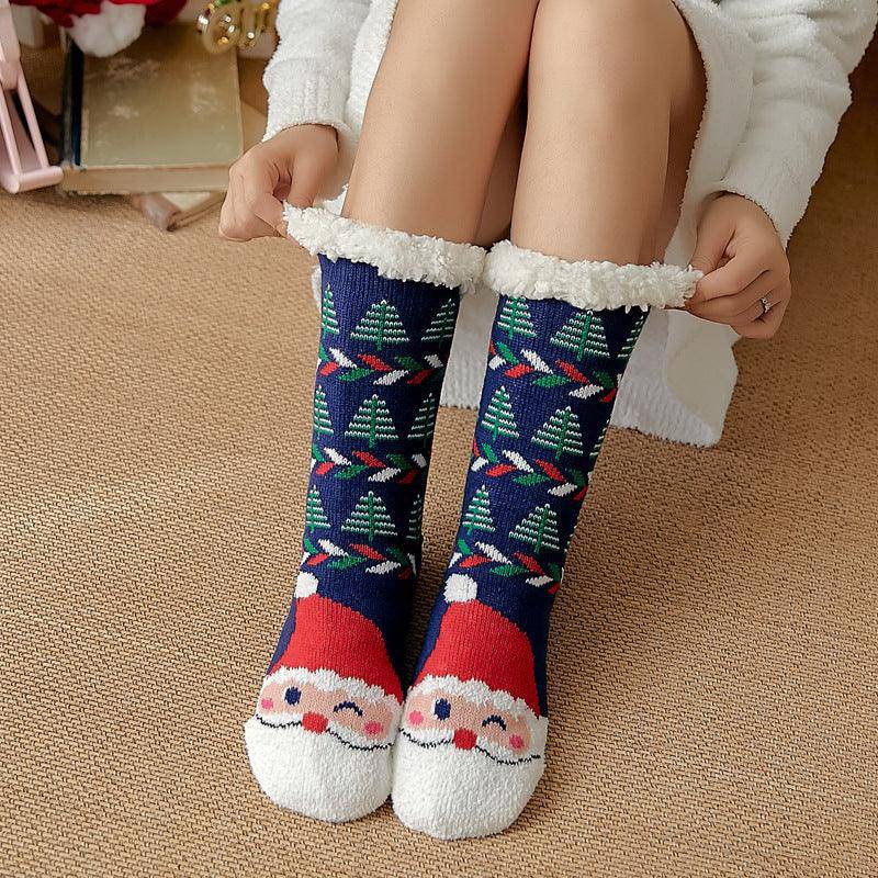 Chaussettes de Noël en coton corbeau 