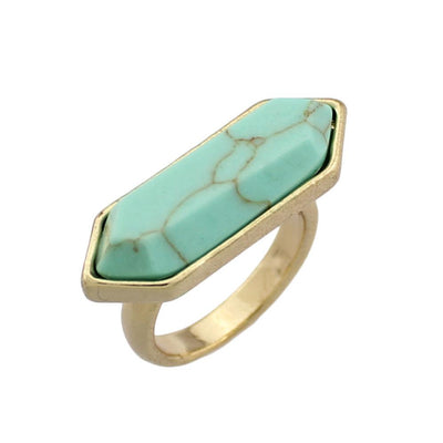 Bague Turquoise Hexagonale Fiona 