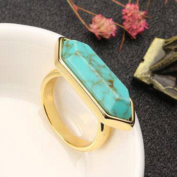 Fiona Hexagonal Turquoise Ring