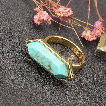 Fiona Hexagonal Turquoise Ring