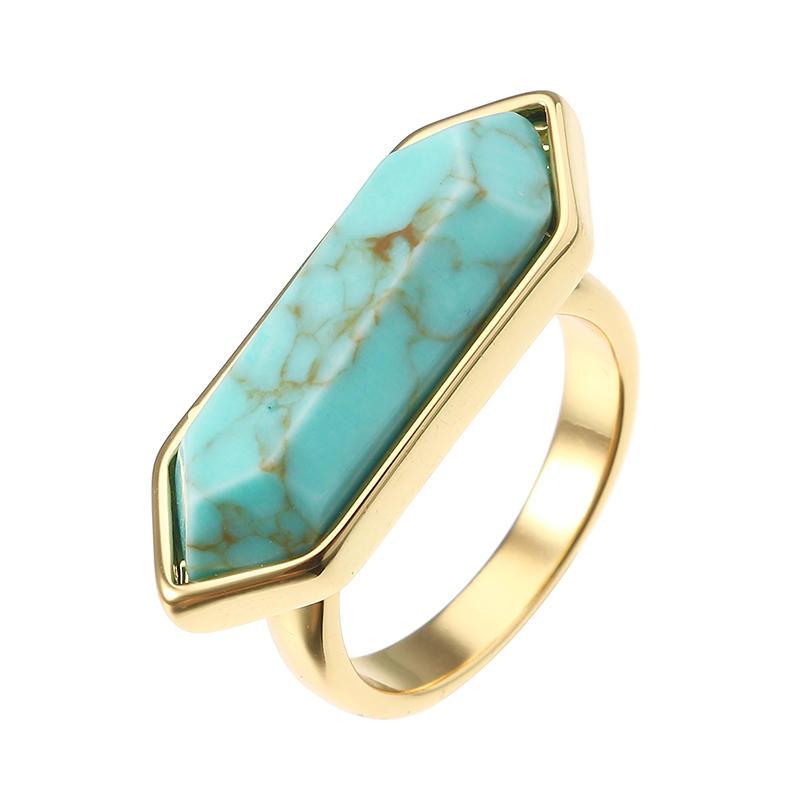 Bague Turquoise Hexagonale Fiona 